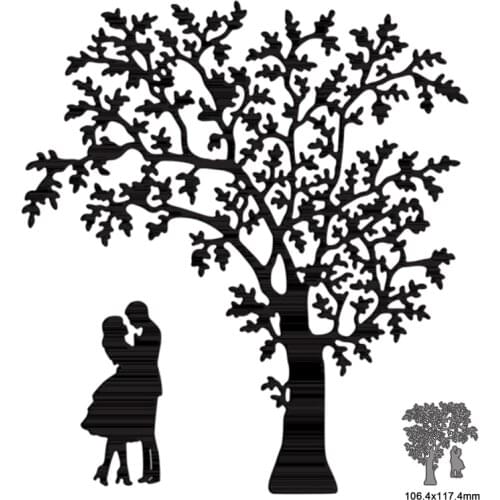 Couple under the tree Metal Cutting Dies For Scrapbooking Photo Album Card Paper Embossing Craft DIY Die Cut 2021 New