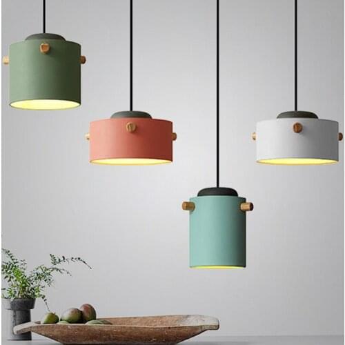 Macaron Internet Celebrity pendant light Nordic Simple Modern Restaurant lighting Bedroom Bedside Light Bar Cafe penant lamps