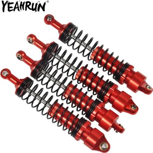 YEAHRUN 4Pcs Adjustable 90/100/110/120mm Metal Shock Absorber Damper for TRX-4 Axial SCX10 90046 D90 1/10 RC Crawler Car Truck
