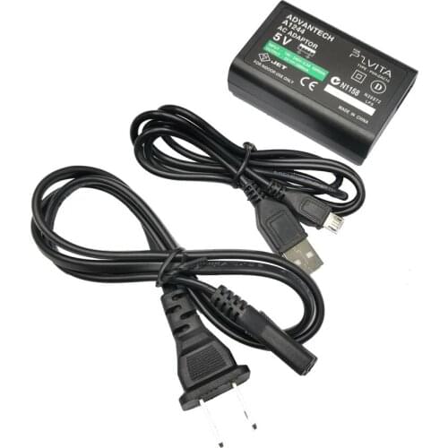 EU/US Plug Home Charger Power Supply 5V AC Adapter USB Charging Cable Cord for Sony Playstation Psvita Slim PS Vita PSV 2000