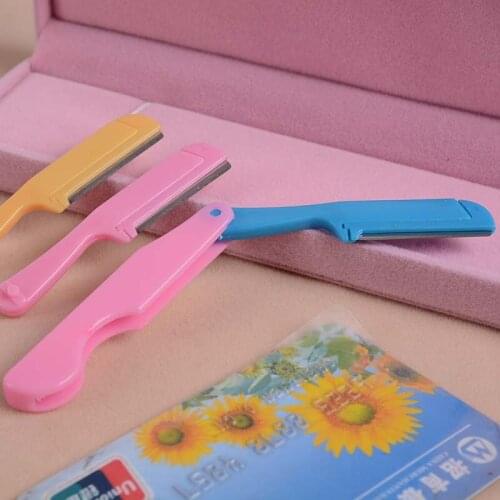 Folding Eyebrow Razor Makeup Sharp Stainless Steel Shaver Facial Hair Remover Shaper Shaving SNO88