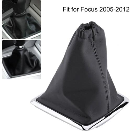 Car Auto Gear Shift Boot Gear Shift Stick Gaiter Boot PU Leather Dust Cover Replacement for Ford Focus 2005-2012