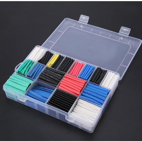 670pcs Mixed-colored Heat Shrink Tubes Tubing Wrap Cable Sleeve Shrinkable Tube Electric Tools NEW