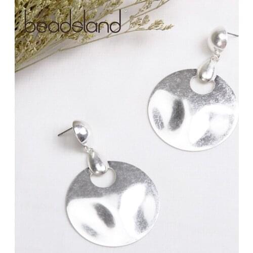 Beadsland Drop Earrings Placer Metal Round Deign Fashion Hyperbole Women Girls Dancing Party Christmas Gift 39447