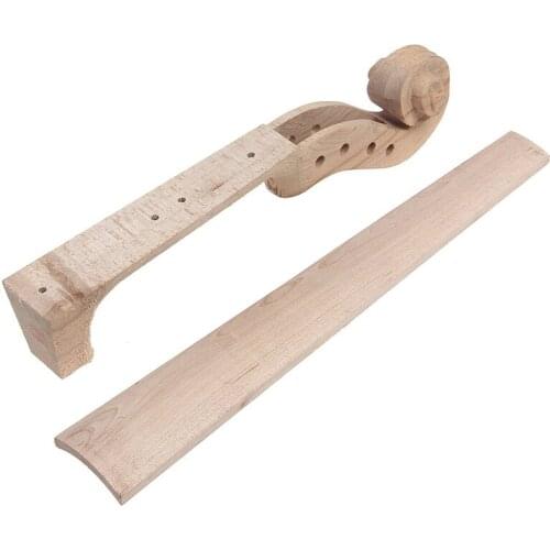 XFDZ-Hand Carved Maple 4 string 4/4 Violin Parts Violin Neck And Fingerboard Unfinished