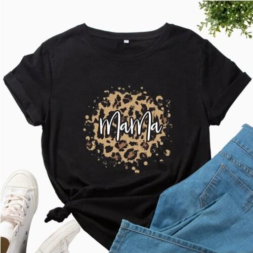 Women 2021 3D Print Fashion Leopard Letter Tops T Shirts T Clothes Shirt Womens Lady Graphic Female Tee T-Shirt Clothing TX09