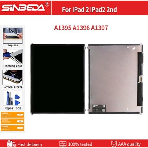 9.7" For IPad 2 iPad2 2nd A1395 A1396 A1397 Original quality LCD Display Touch Screen Digitizer Assembly Front Glass Replacement
