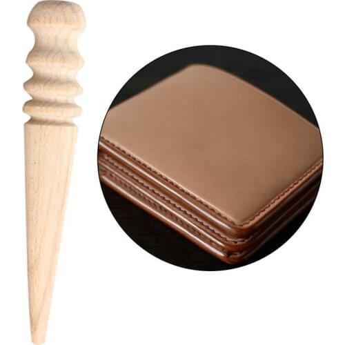1pcs 15cm Leather craft Round Wood Edge Slicker Leather Polishing Stick Multi-Size Burnisher Hand Tool for Leathercraft Tool