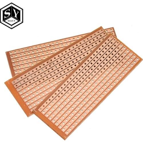 10PCS DIY 2.5x6.4 2.5*6.4CM Prototype Paper PCB Universal Experiment Matrix Circuit Board Single Row Continuous Hole 25x64mm