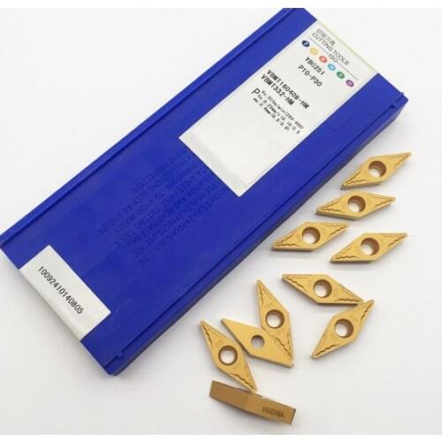 10pcs VBMT160408-HM YBC251 VBMT332-HM Carbide CNC Cutting Tool Part Turning Insert tools blade High cost performance