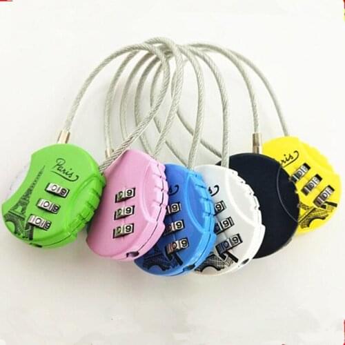 3 Dial Digit Padlock Travel Smart Combination Lock Tower Password Resettable Security Lock Code for Suitcase Luggage Bag Suit