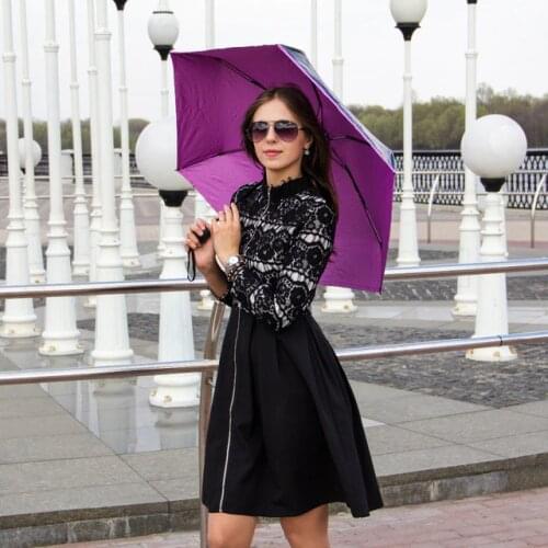 3pcs/lot)Five fold 5 times black coating umbrella anti-uv aluminium superlight fiberglass butterflies love flowers mini parasol