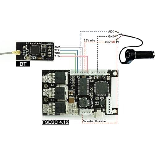 Bt 2.4G Wireless Module Based Upon The Nrf51_Vesc Project For Vesc6 Esc