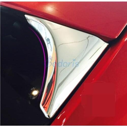 For Nissan Qashqai 2014 2015 2016 2017 2018 Rear Window Side Spoiler Moulding Trim Triangle Cover Chrome Car Styling Accessories