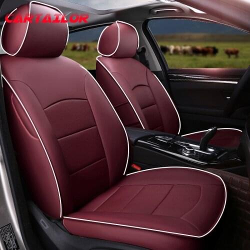 CARTAILOR Cowhide Cover Seats for BMW X3 e83 Leather Car Seat Cover Set Automobiles Cushion Covers for f25 Accessories Airbags
