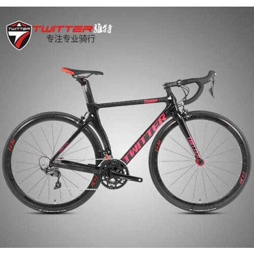 TWITTER 700C Carbon Road Bike Thunder 22 Speed Road Bike Carbon Frame Fork Alloy Wheel Racing Bike Ultra Light Free Tax