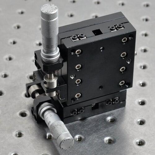 YZ-axis two-dimensional manual precision lifting cross rail type displacement fine-tuning sliding table 60mm aluminum