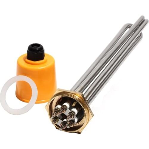 1 1/4" BSP/DN32 Hexagon Thread Tri-clamp Heater Electric Heating Element for Solar Water Tank 220V/380V 3KW/4.5KW/6KW/9KW/12KW