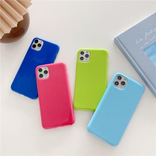 Candy Color Phone Case For Huawei P30 P20 P40 P Mate 20 30 40 Pro Lite Case Neon Fluorescent Cover for Nova 3 4 5 6 7 i E SE