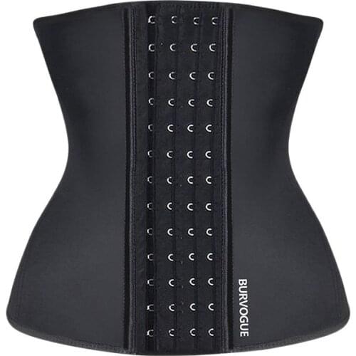 Burvogue Women body shaper Underbust Waist Trainer Plus Size shapewear Slimming Short shaper latex Waist Cincher Shaper