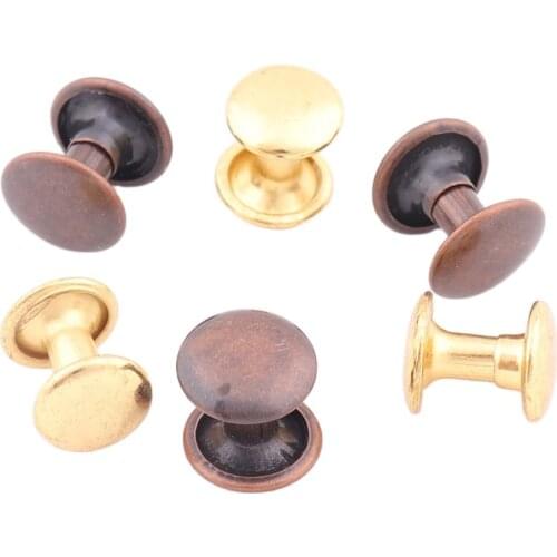 Round Double Cap Rivets Collision Nail 10*8mm Leather Craft Bag Belt Clothing Garment Shoe Decor Fastener Spike Studs DIY