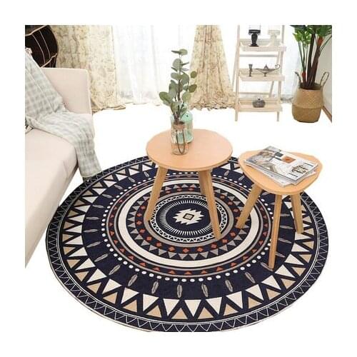 Round Carpet Nordic Art Home Lliving Room Coffee Table Bedroom Bedside Basket Computer Swivel Chair Cloakroom Mat