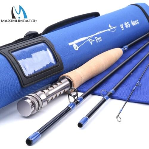 Maximumcatch 9FT 4/5/6/8WT 4PCS Fly Fishing Rod With Cordura Tube Full-well Fast Action Fly Rod