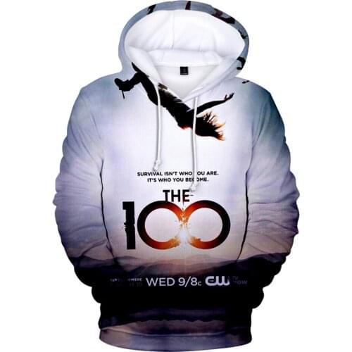 New Arrival Tv Series THE 100 3D Men Hoodie Pullovers Hot Sale THE 100 Sweatshirts Autumn Men Women Hooded Clothes Kids Cool Top
