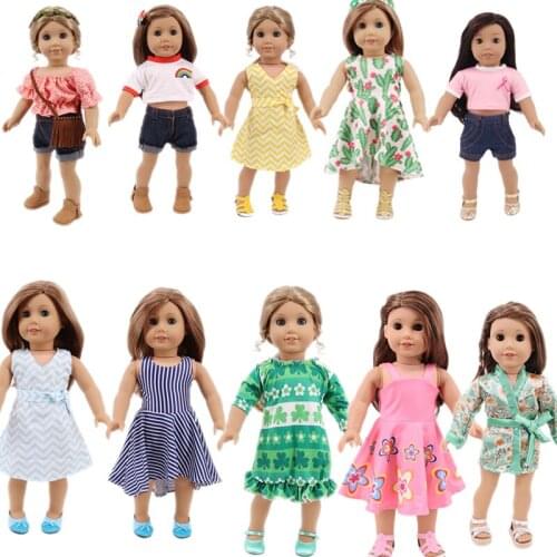 Doll Skirt New Arrivals Halloween Doll Baby Dress Skirt F set Fit 18 Inch Doll Girl , Shoes are not included