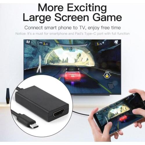 4K Type-C To HDMI-compatible Hub Adapter Type-C For Mobile Phones And Laptops USB Type-C USB Cable Adapter HD Conversion Cable