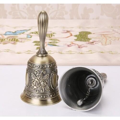 Hot Sale 1PC Hand Call Bell Multi-Purpose Hand Bell for Wedding Decoration Alarm School Church Classroom Bar Christmas Gift