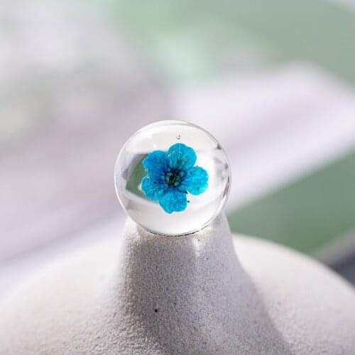 20# No-hook Solid Real Dried Flower Spherical glass Ball Without Hook Glass beads #GY425