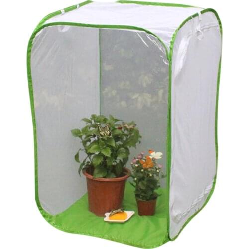 Foldable Insect Habitat Cage Seedling Plant Light Transmission Net Tent Greenhouse LBShipping