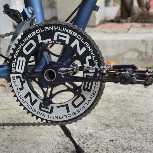 BOLANY BMX Folding Bicycle Chainring Narrow Wide Chainwheel 130BCD 54T 56T CNC Aluminum Alloy Crank Bike Crankset Plate Parts