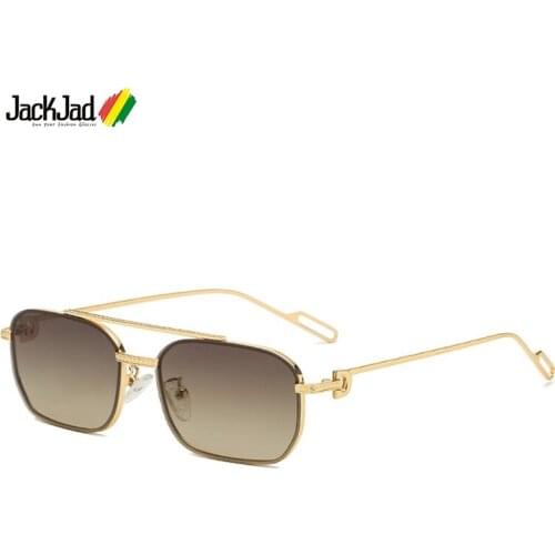 JackJad Fashion Cool Unique Hip-Hop Rectangle Style Round Sunglasses Vintage Metal Brand Design Sun Glasses Oculos De Sol 2A287