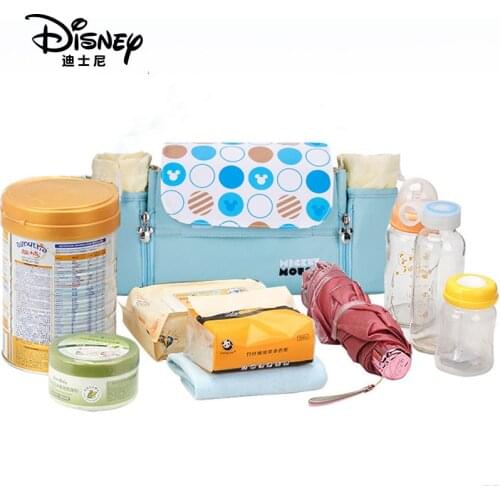 Disney Mickey Mouse Shoulder Bag Girl Backpack WomanBaby Bottle Bag Hanging Stroller Travel Bag Lady Diaper Handbag