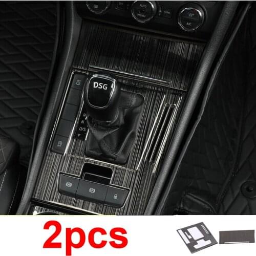 Black stripe pattern for SKODA superb 2016-2018 Interior decoration Inner door Handle Gear panel Glass lifting panel Decorative