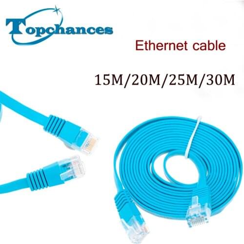 High Speed Cat6 Ethernet Flat Cable RJ45 Computer LAN Internet Network Cord 15m 20m 25m 30m/98.42ft High Quality