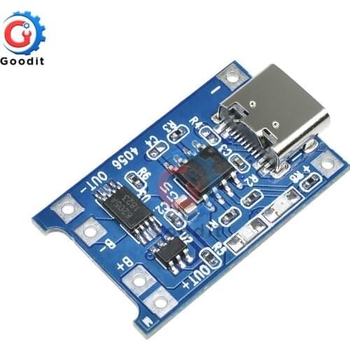 5V 1A Mini Micro USB 18650 Type-c Lithium Battery Charging Board Charger Module+Protection Dual Functions TP4056 18650