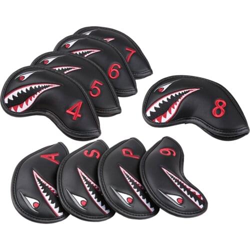 Golf Iron Head Cover Black Club Headcover Clubs Protect Sleeve Equipment