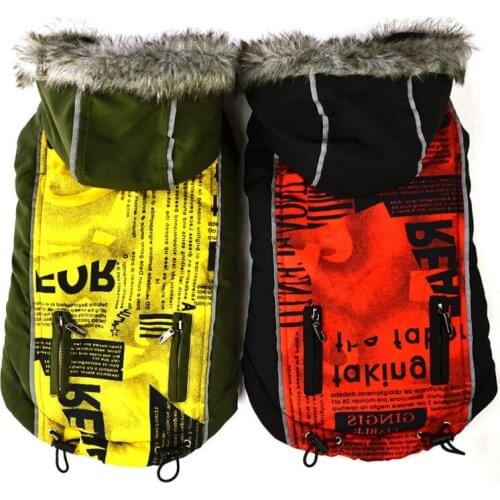 Winter Dog Clothes Warm Thicken Coat Jacket for Puppy Pet Fur Hoodie for Small Medium Dogs Chihuahua zipper Decoration Clothing