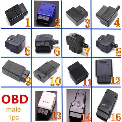 1pc Car OBD2 Bluetooth OBD Interface Plug 16pin OBDII Connector Male Head Retrofit J1962M OBDII Shell cover