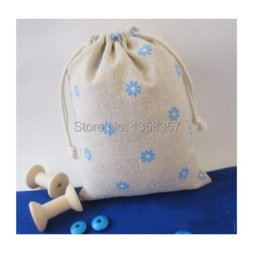 100pcs/lot wholesale jute/linen/flax drawstring gift bags for cosmetic/ring/trinket packaging,Size be customized,Various colors