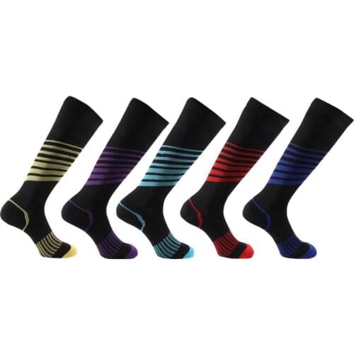 24 Styles Men Women Compression Crossfit Socks Sports Black Golf Rugby Socks For Medical Pressure Socks High Stockings EU 39-47