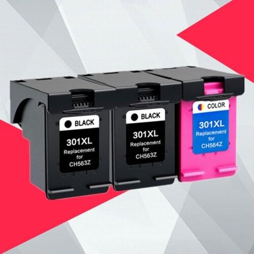 3PK Compatible 301XL Ink Cartridge Replacement for HP 301 XL for hp301 DeskJet 1050 2050 3050 2150 3150 1010 1510 2540 Printer