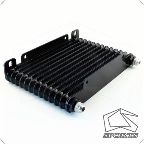 8-AN 32mm Aluminum13 Row Engine/Transmission Racing Oil Cooler Black