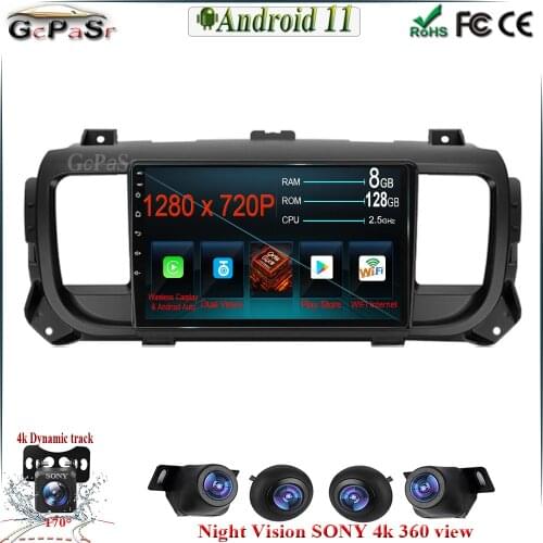 9'' Android 11 Carplay GPS Navigation for Citroen Jumpy 3 (2016 – 2021) Car Multimedia Video player BT WIFI IPS Screen