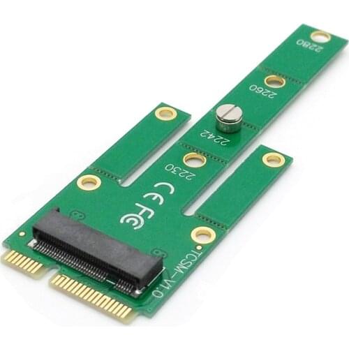 NGFF M.2 B Key SATA-Based SSD to mSATA Male Adapter Converter Card for 2230 2242 2260 2280