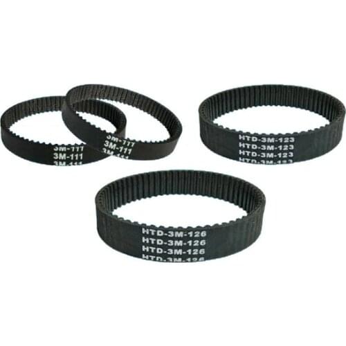 HTD3M-111/120/123/126/129/132/135/138/141/144/147 Rubber timing belt 1pc