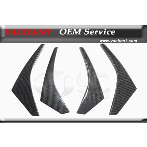 Car-Styling Auto Accessories Carbon Fiber Front Bumper Canard 4Pcs Fit For 2008-2010 R35 GTR GTR35 CBA JDM Style Bumper Canards